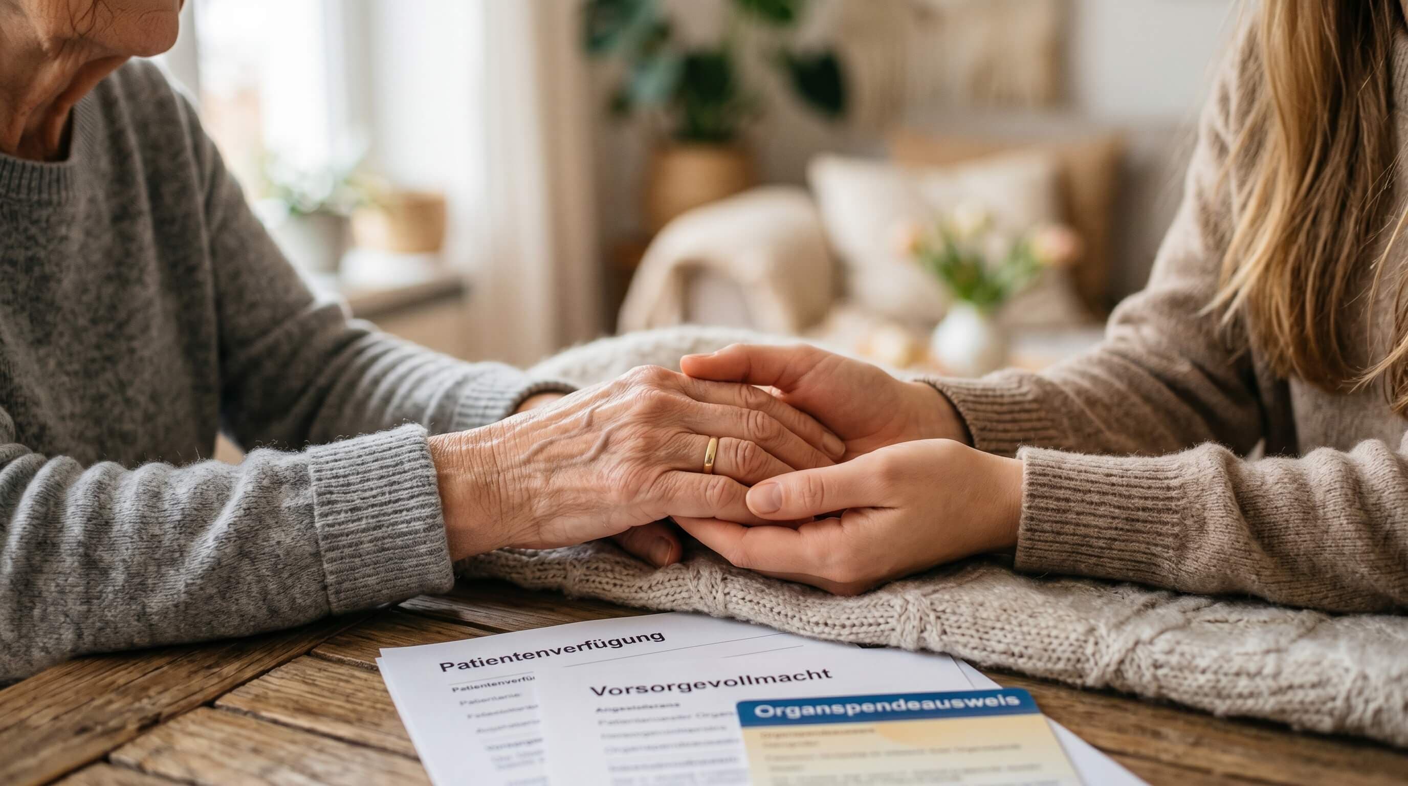 Symbolbild: Herz als Zeichen für Organspende neben einem Dokument