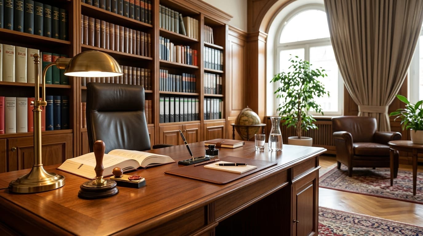 Notar-Stempel auf einem Dokument — Vorsorgevollmacht Beglaubigung