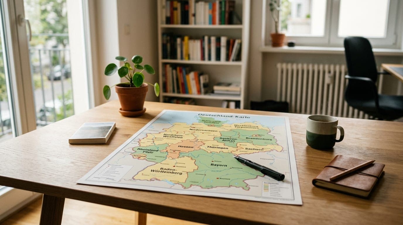 BAföG-Antrag in den 16 Bundesländern — Deutschland-Karte mit regionalen BAföG-Ämtern