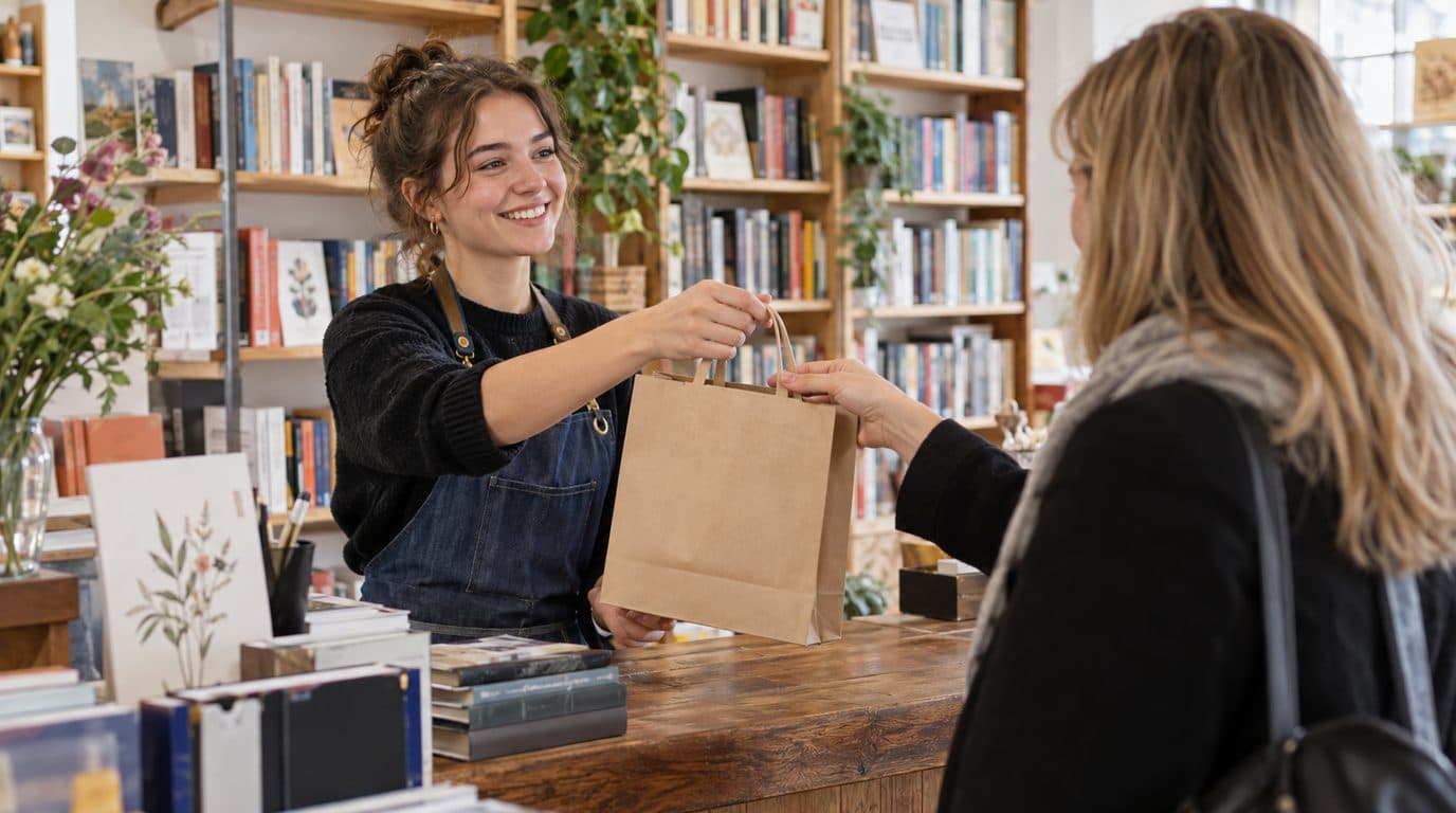 Student arbeitet neben dem Studium in einem Café