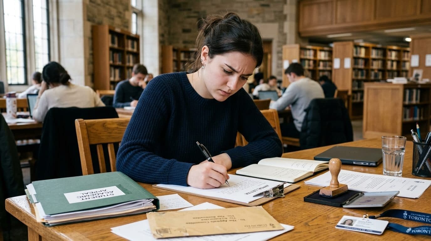 BAföG-Widerspruch einlegen — Bescheid mit Stift und Antragsformular auf Schreibtisch
