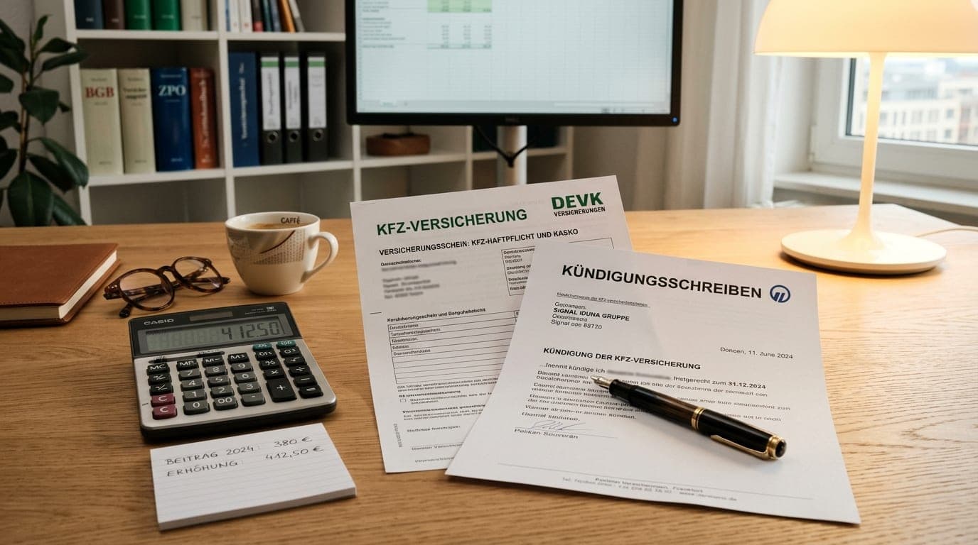 Versicherung Sonderkündigung 2026 — mit Vorlage, Frist und Mustertext